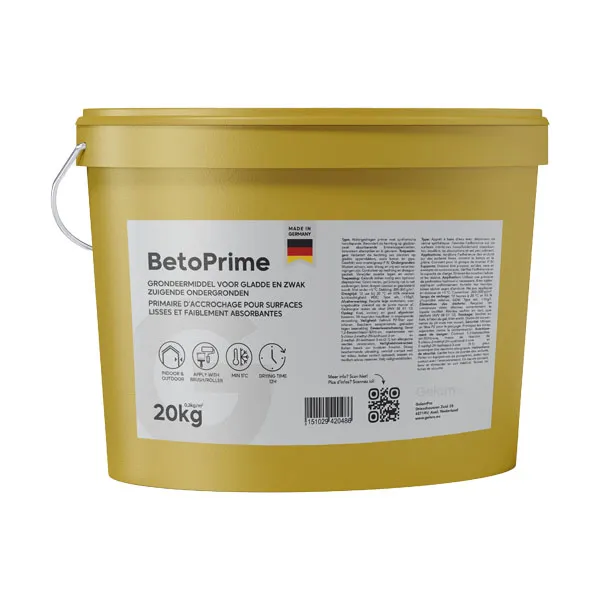GelamPro BetoPrime - Concrete Contact Primer for Smooth and Low-Absorbency Surfaces - Interior/Exterior - 20kg (24)