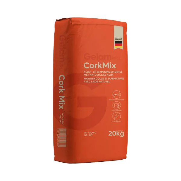 GelamPro CorkMix - Fiber-Reinforced Adhesive and Reinforcing Mortar with Natural Cork for ETICS - White Cement - 25kg (42)