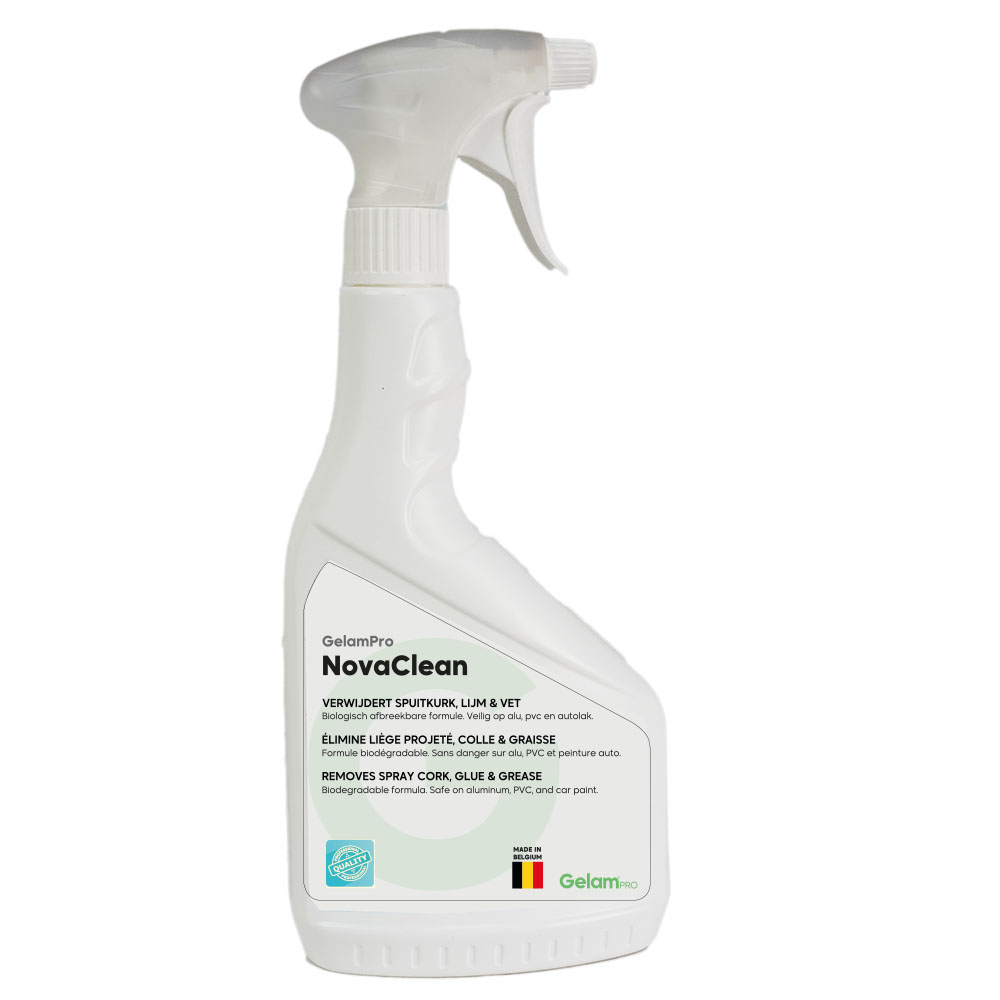 GelamPro NovaClean – Citrus Cleaner for Sprayed Cork, Adhesive & Grease – Biodegradable – 750 ml / 5 L