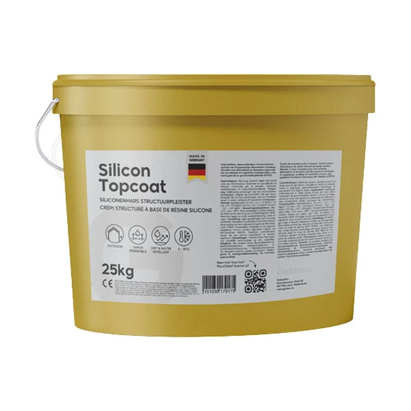 GelamPro Silicon Topcoat - Decorative Render - Silicone Resin Textured Plaster 1.5mm - External Wall Cladding - 25kg (24)