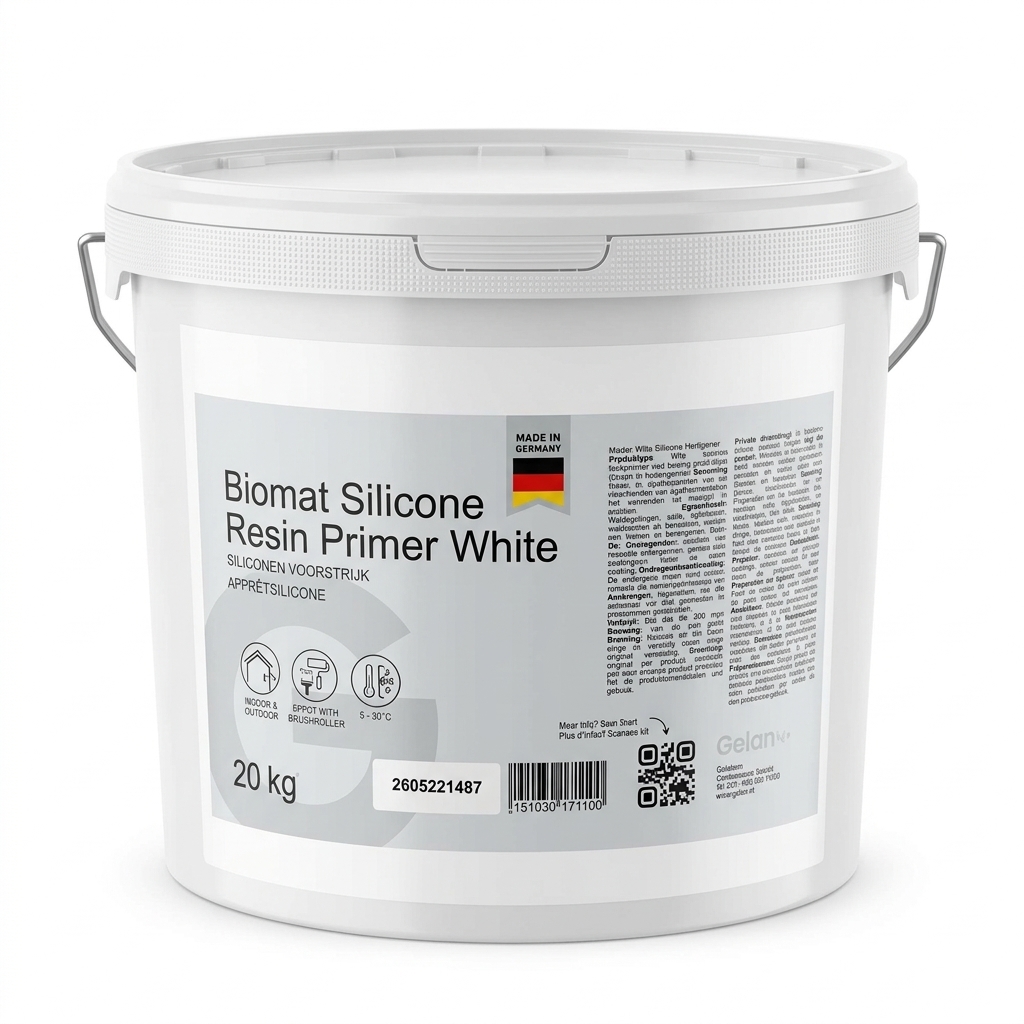 GelamPro Silicon Precoat - Priming coat with grain for Crépi, Decorative Plaster & Spachtelputz - 20kg [24]